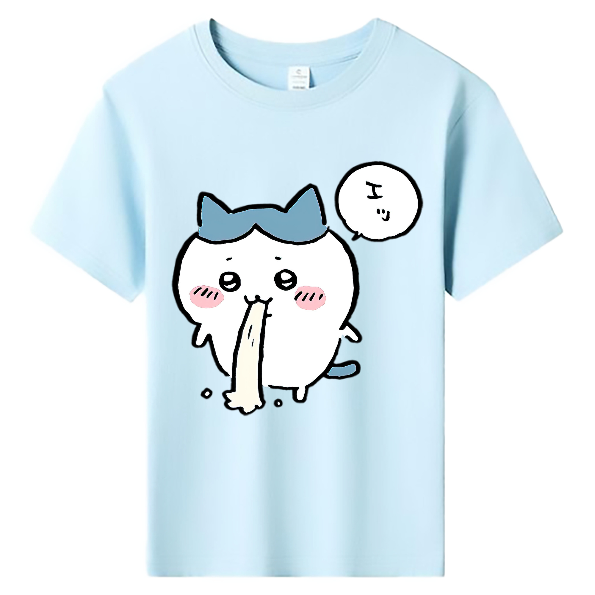 （画像用） ちいかわ ハチワレ Chii-kawa hachiware 綿100％キッズTシャツ（フロントプリント）